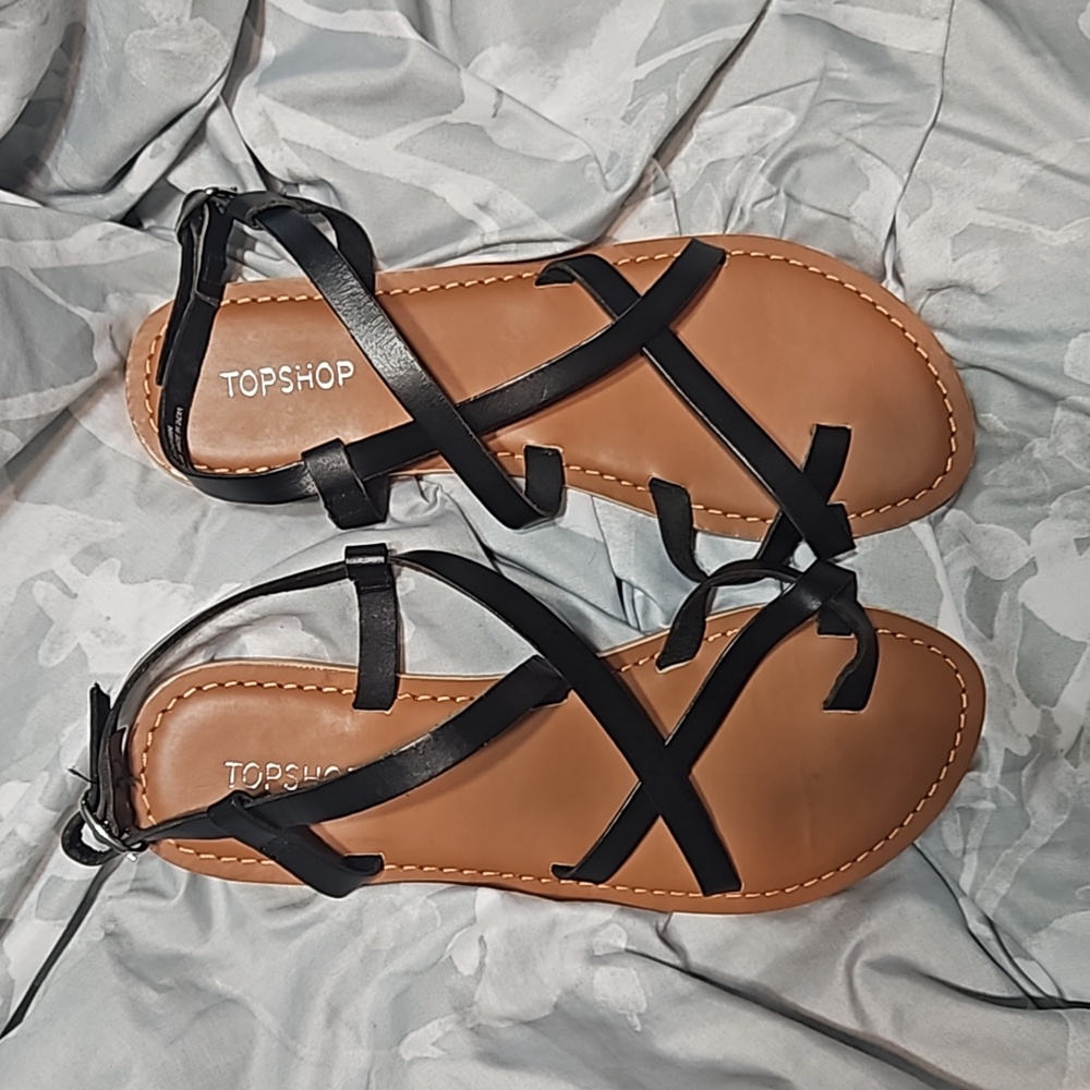 NWOT Topshop wrap around ankle sandals